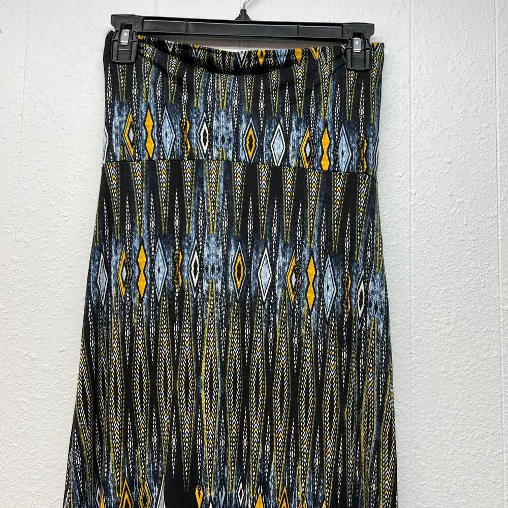 Dna Couture Maxi Skirt Womens Medium Dark Forest Boho Tribal Hippie Party Event